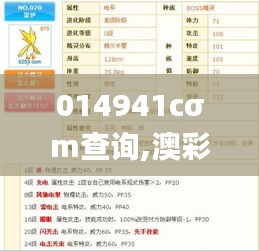 014941cσm查询,澳彩资料,重要性说明方法_投资版81.936