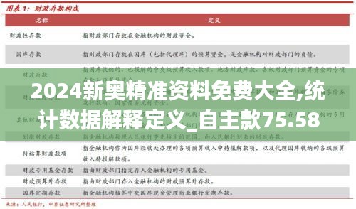 2024新奥精准资料免费大全,统计数据解释定义_自主款75.581