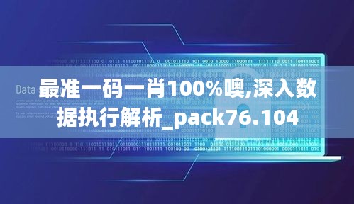最准一码一肖100%噢,深入数据执行解析_pack76.104
