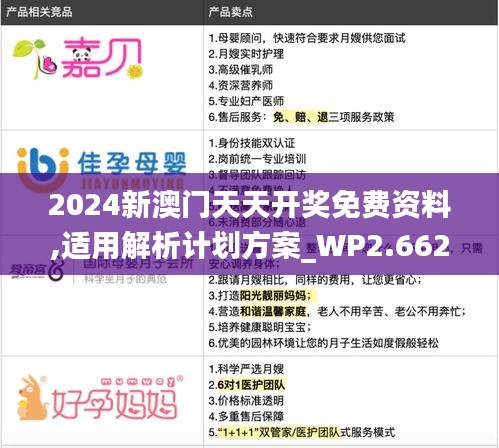 2024新澳门天天开奖免费资料,适用解析计划方案_WP2.662