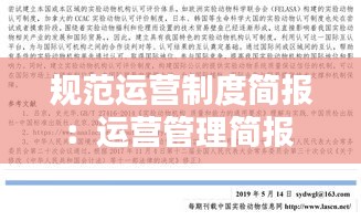 规范运营制度简报：运营管理简报 