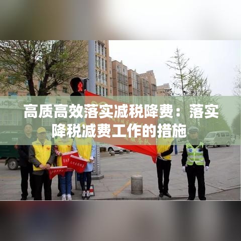高质高效落实减税降费：落实降税减费工作的措施 