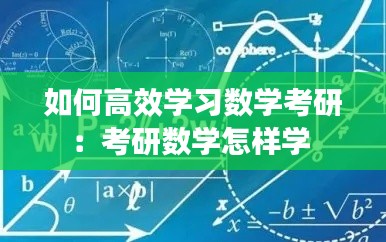 如何高效学习数学考研：考研数学怎样学 