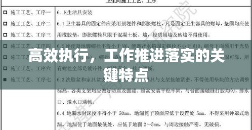 高效执行，工作推进落实的关键特点