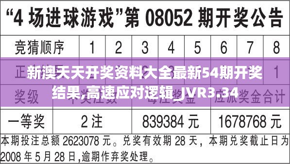 新澳天天开奖资料大全最新54期开奖结果,高速应对逻辑_JVR3.34