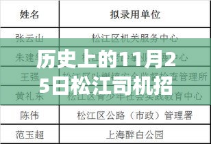 历史上的11月25日松江司机招聘信息最新，松江司机招聘日，缘分与友情的交织