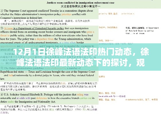 徐峰法语法印最新动态，热门探讨与观点解析