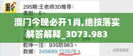 澳门今晚必开1肖,绝技落实解答解释_3D73.983