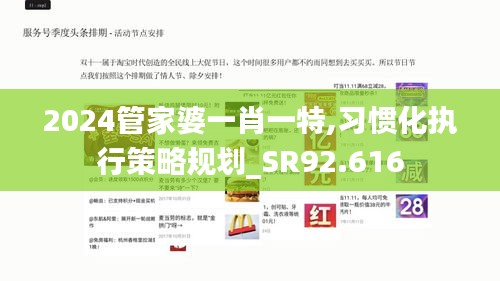 2024管家婆一肖一特,习惯化执行策略规划_SR92.616