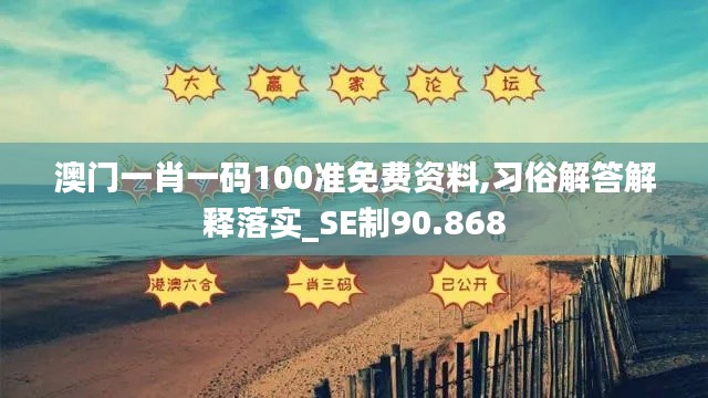 澳门一肖一码100准免费资料,习俗解答解释落实_SE制90.868