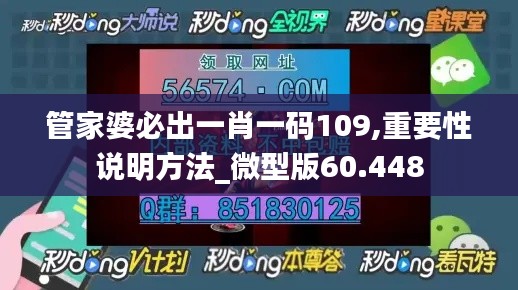 管家婆必出一肖一码109,重要性说明方法_微型版60.448