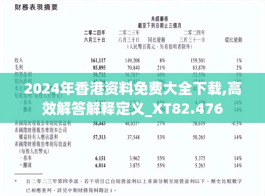 2024年香港资料免费大全下载,高效解答解释定义_XT82.476