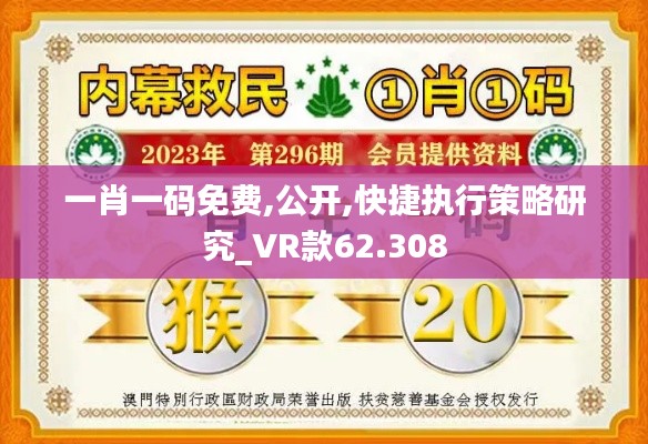 一肖一码免费,公开,快捷执行策略研究_VR款62.308