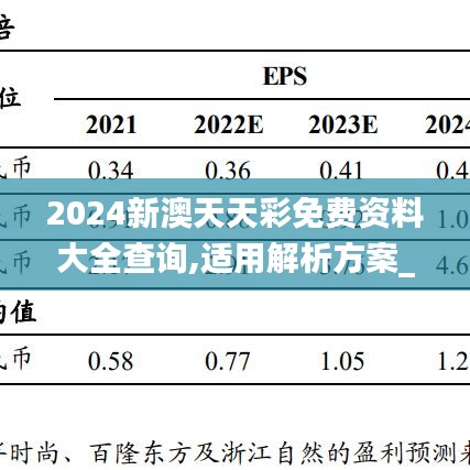 2024新澳天天彩免费资料大全查询,适用解析方案_手游版142.481-2