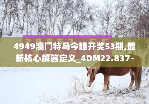 4949澳门特马今晚开奖53期,最新核心解答定义_4DM22.837-1