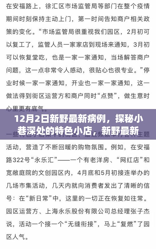 新野最新病例背后的故事，探秘小巷深处的特色小店