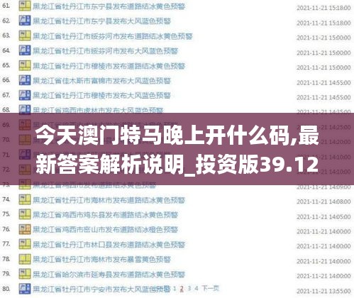 今天澳门特马晚上开什么码,最新答案解析说明_投资版39.127-8